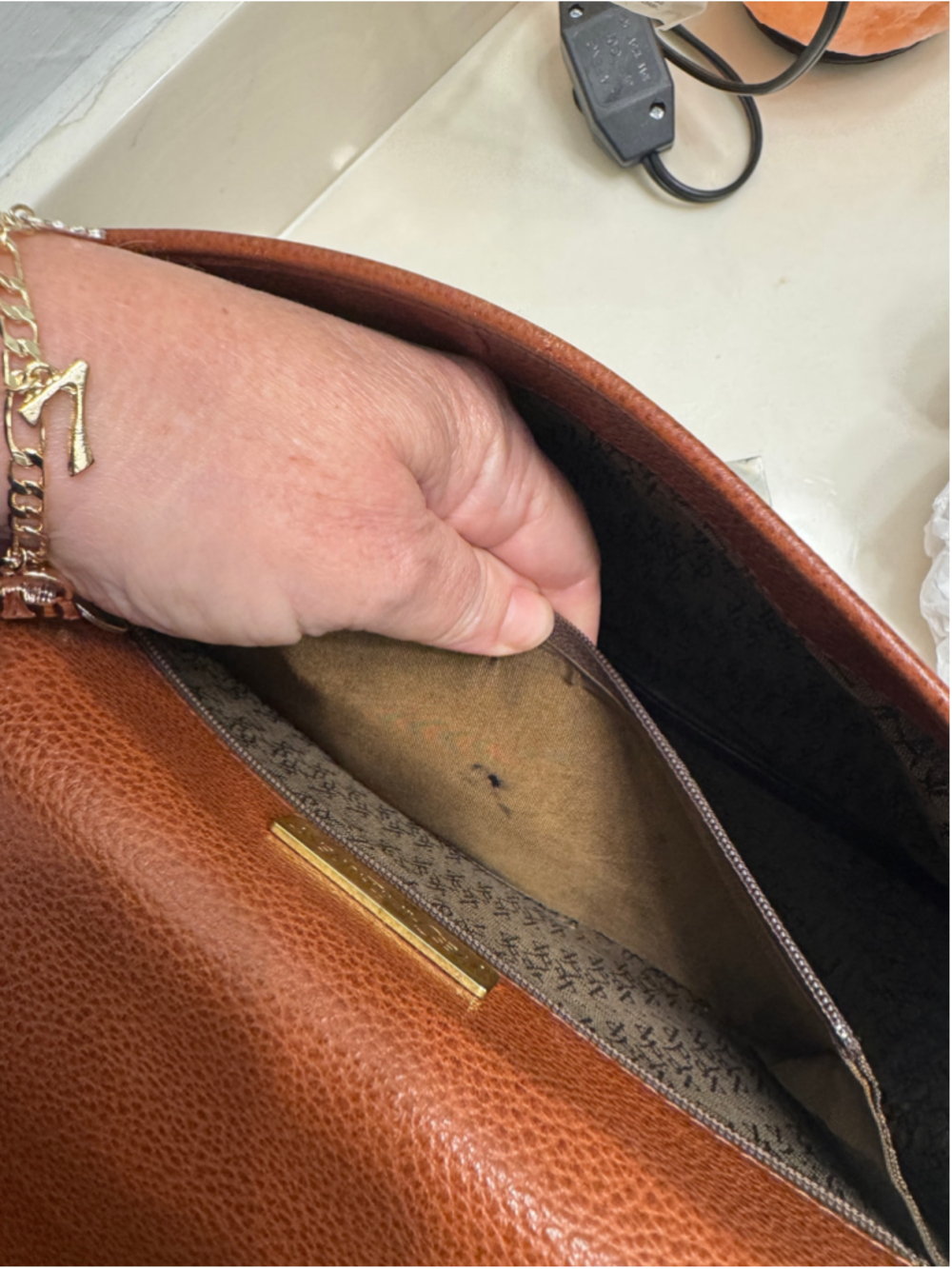 YSL Brown Leather Saddle Crossbody Vintage Bag - Picture 7 of 15